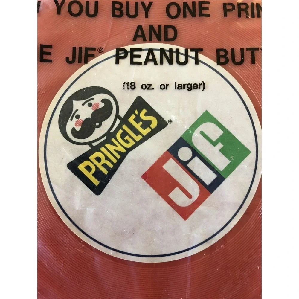 Vintage RARE Pringles JIF Orange Frisbee NIB